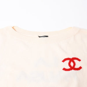 Very good condition CHANEL Knit Pharrell Williams Cocomark LA PAUSA P60447K46038 Wool Cashmere Ivory Size 42 Used 4a008977