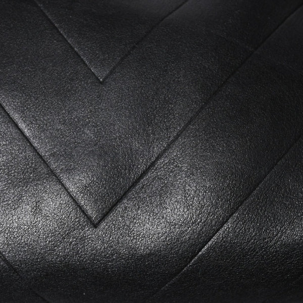 CHANEL Chevron Mini Boston Bag No. 10 Black Here Mark V Stitch Lambskin Silver Hardware Good Condition Used 4a009048