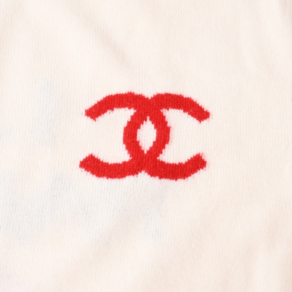 Very good condition CHANEL Knit Pharrell Williams Cocomark LA PAUSA P60447K46038 Wool Cashmere Ivory Size 42 Used 4a008977