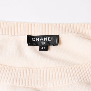 Very good condition CHANEL Knit Pharrell Williams Cocomark LA PAUSA P60447K46038 Wool Cashmere Ivory Size 42 Used 4a008977