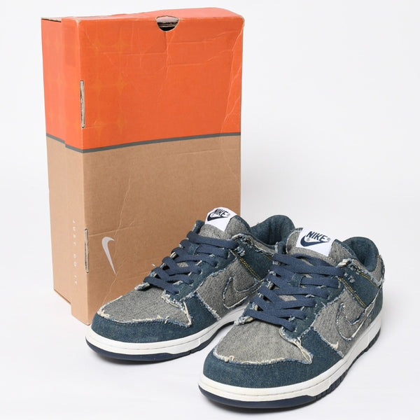 新品同様 ナイキ NIKE 304714-441 DUNK LOW CL DENIM サイズ:27.5cm デニムダンクスニーカー インディゴ調 中古 4a008558
