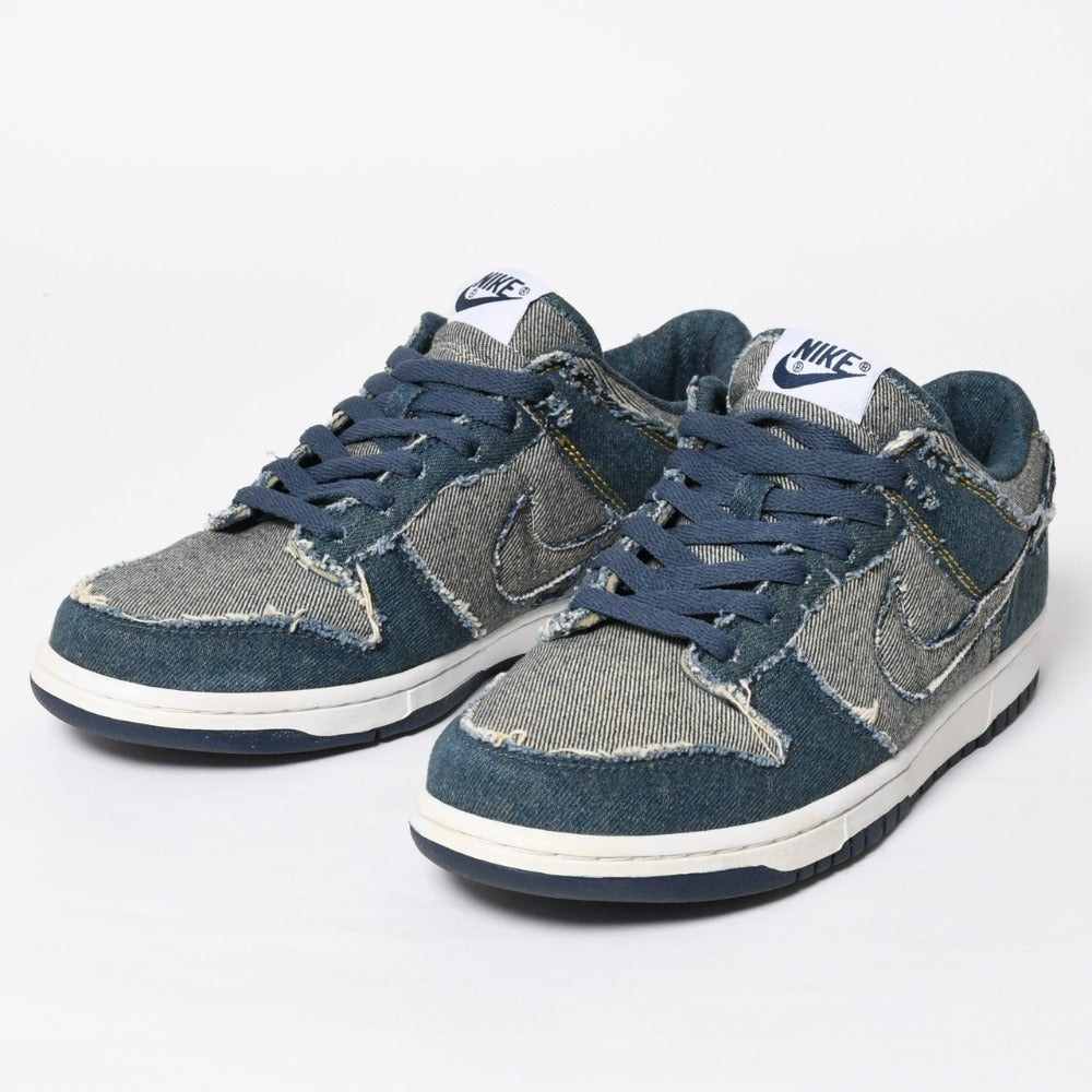 新品同様 ナイキ NIKE 304714-441 DUNK LOW CL DENIM サイズ:27.5cm デニムダンクスニーカー インディゴ調 中古 4a008558
