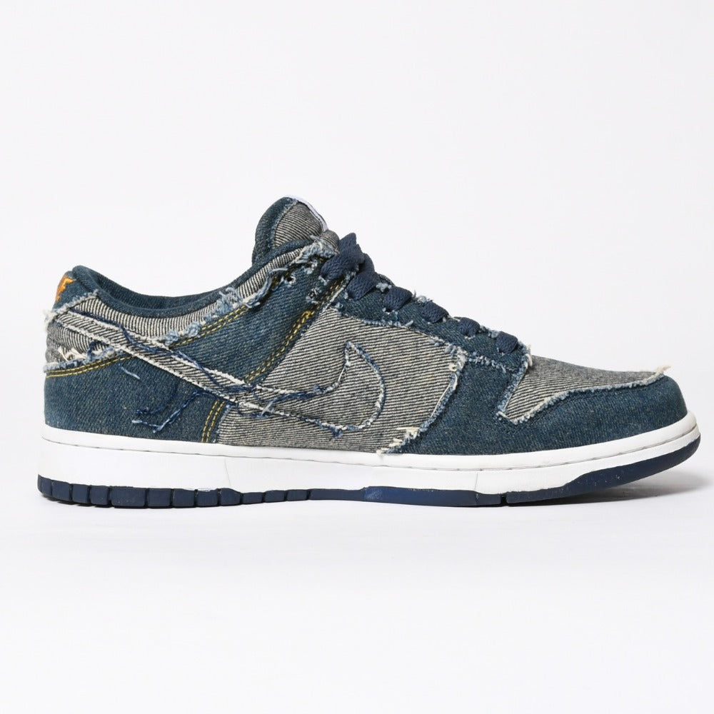 Like new Nike 304714-441 DUNK LOW CL DENIM Size:27.5cm Denim dunk sneakers Indigo style Used 4a008558