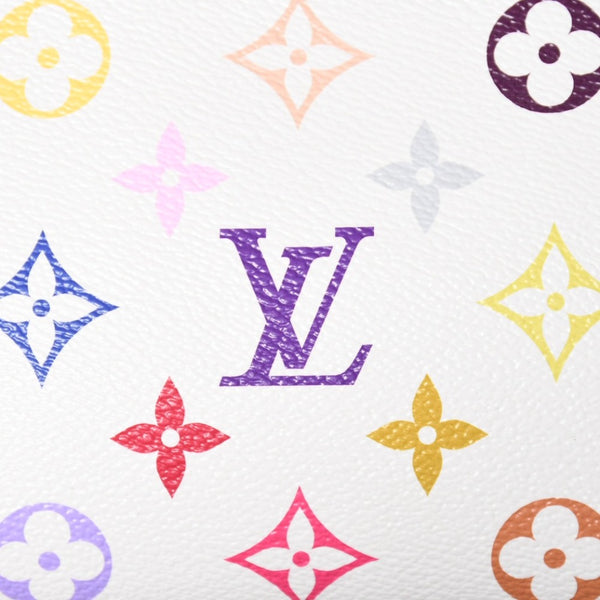 Like new LOUIS VUITTON Takashi Murakami TM Pochette Accessoire M13404 Monogram Multicolor White Gold Hardware Used 4a008939