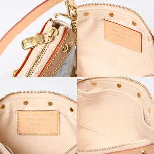 Like new LOUIS VUITTON Takashi Murakami TM Pochette Accessoire M13404 Monogram Multicolor White Gold Hardware Used 4a008939