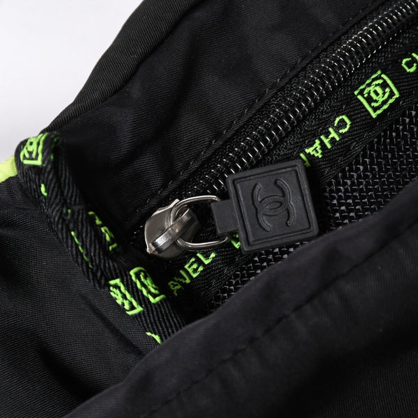 CHANEL CHANEL Sports Line Shoulder Bag A26709 No. 9 Black Neon Yellow Coco Mark Silver Hardware Good Condition Used 4a009031