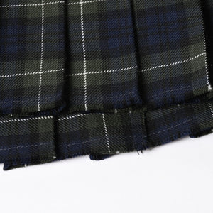 New and unused MIUMIU Pleated Tartan Mini Skirt MG2358 Size 38 Wool Tartan Check Green Used 4a008885