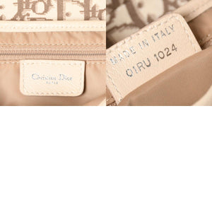 Very Good Condition Christian Dior Saddle Bag Embroidery Galliano Period Floral Pattern White Beige Silver Hardware 01RU 1024 Rare Used 4a009047