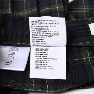 New and unused MIUMIU Pleated Tartan Mini Skirt MG2358 Size 38 Wool Tartan Check Green Used 4a008885