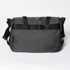 Very Good Condition CHANEL CHANEL Sports Line Messenger Bag No. 10 Coco Mark Glitter Canvas Black Used 4a009046