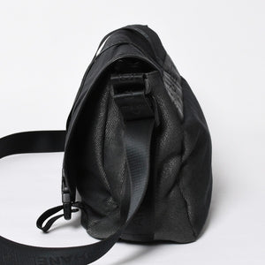 Very Good Condition CHANEL CHANEL Sports Line Messenger Bag No. 10 Coco Mark Glitter Canvas Black Used 4a009046