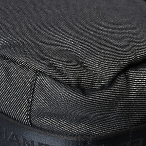 Very Good Condition CHANEL CHANEL Sports Line Messenger Bag No. 10 Coco Mark Glitter Canvas Black Used 4a009046