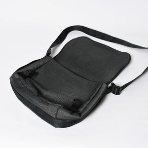 Very Good Condition CHANEL CHANEL Sports Line Messenger Bag No. 10 Coco Mark Glitter Canvas Black Used 4a009046