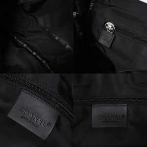 Very Good Condition CHANEL CHANEL Sports Line Messenger Bag No. 10 Coco Mark Glitter Canvas Black Used 4a009046