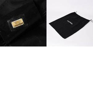 Very Good Condition CHANEL CHANEL Sports Line Messenger Bag No. 10 Coco Mark Glitter Canvas Black Used 4a009046