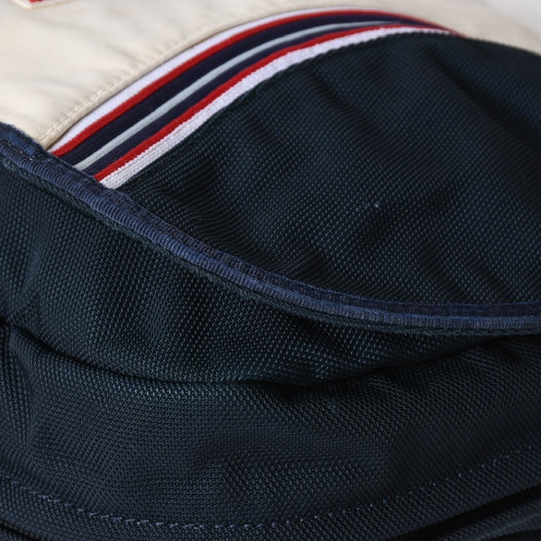 Very Good Condition CHANEL Sports Line Shoulder Bag No. 10 Coco Mark Ivory Navy Nylon Silver Hardware Used 4a009041