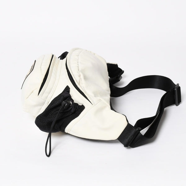 CHANEL Sports Line Waist Bag Body Bag No. 8 Coco Mark Nylon Ivory Silver Hardware Good Condition Used 4a009028