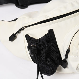 CHANEL Sports Line Waist Bag Body Bag No. 8 Coco Mark Nylon Ivory Silver Hardware Good Condition Used 4a009028