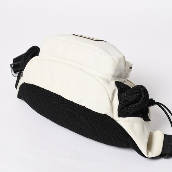 CHANEL Sports Line Waist Bag Body Bag No. 8 Coco Mark Nylon Ivory Silver Hardware Good Condition Used 4a009028