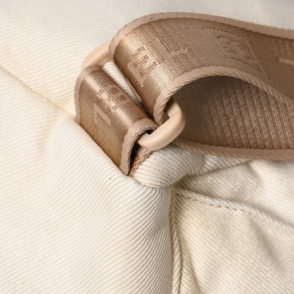 Very Good Condition CHANEL Sportsline Rucksack Backpack No. 10 Coco Mark Leather Canvas Beige Brown Used 4a009035