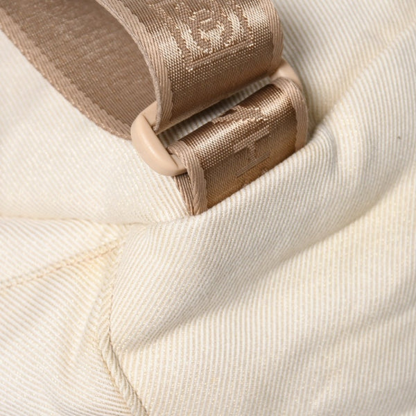 Very Good Condition CHANEL Sportsline Rucksack Backpack No. 10 Coco Mark Leather Canvas Beige Brown Used 4a009035