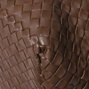 Very Good Condition BOTTEGA VENETA Bottega Veneta Brick Tote Bag Boston Bag Brown Dark Brown Intrecciato B01434627X Used 4a009039