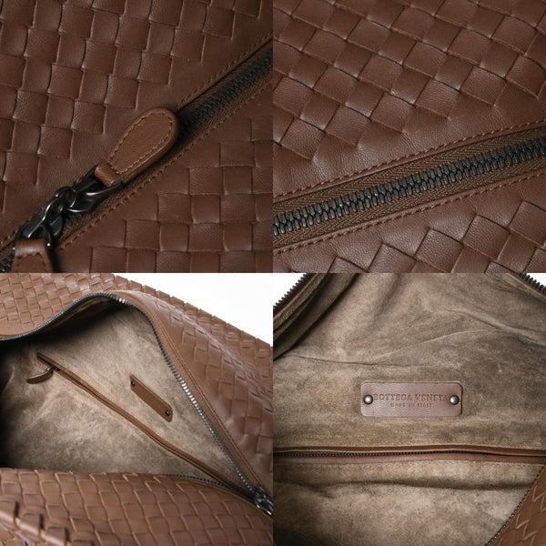 Very Good Condition BOTTEGA VENETA Bottega Veneta Brick Tote Bag Boston Bag Brown Dark Brown Intrecciato B01434627X Used 4a009039