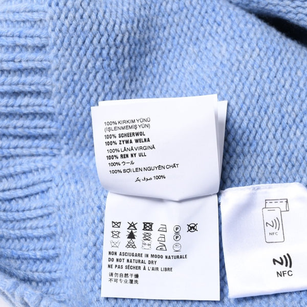 新品同様 MIUMIU ミュウミュウ ウール クルーネックセーター MML02Y サイズ38 マルチカラー 総柄 藤原ヒロシ着用モデル 中古 4a008883