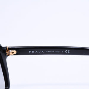 PRADA プラダ Sunglasses サングラス アイウェア SPR 17M-A サイズ59□18 ブラック ゴールド金具 美品 中古 4a008454
