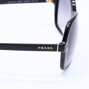 PRADA プラダ Sunglasses サングラス アイウェア SPR 17M-A サイズ59□18 ブラック ゴールド金具 美品 中古 4a008454