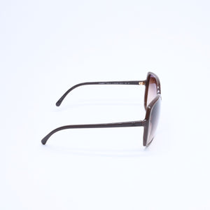 極美品 CHANEL シャネル ココマーク サングラス 5204-A イタリア製 アセテート ブラウン ゴールド金具 サイズ60◻︎17 中古 4a008506