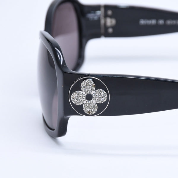 LOUIS VUITTON ルイヴィトン ウルスラストラス サングラス Z0145E アセテート ラインストーン ブラック シルバー金具 サイズ62◻︎15 美品 中古 4a008481