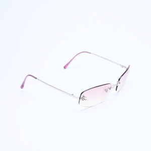 極美品 CHANEL シャネル リムレス サングラス アイウェア 4002 c.124/58 サイズ57□19 130 ココマーク ピンク 中古 4a008488