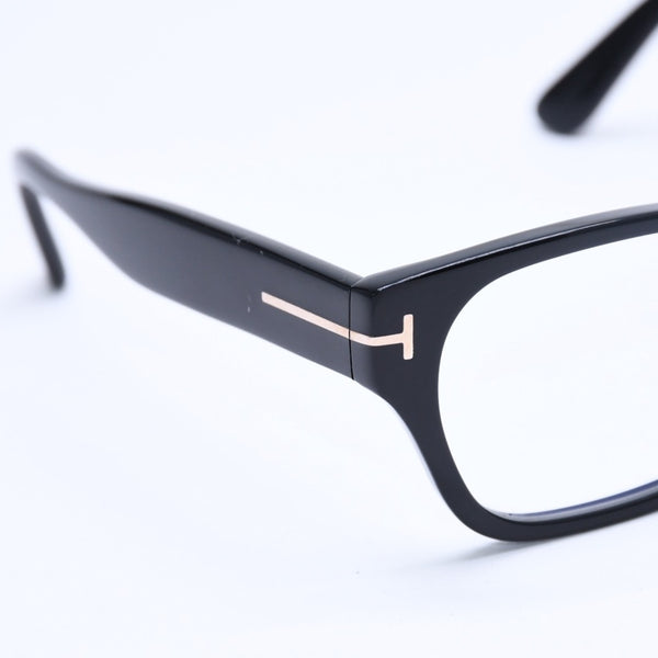 新品同様 TOM FORD トムフォード スクエア メガネ 日本企画モデル TF5781-D-B アセテート ブラック サイズ54◻︎18 中古 4a008469