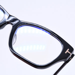 新品同様 TOM FORD トムフォード スクエア メガネ 日本企画モデル TF5781-D-B アセテート ブラック サイズ54◻︎18 中古 4a008469