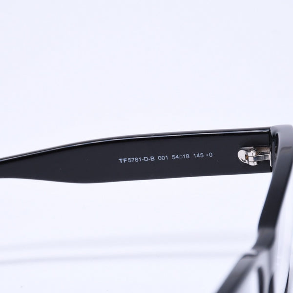 新品同様 TOM FORD トムフォード スクエア メガネ 日本企画モデル TF5781-D-B アセテート ブラック サイズ54◻︎18 中古 4a008469
