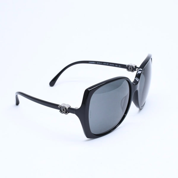 CHANEL シャネル サングラス アイウェア 5216-A c.501/3F サイズ61□16 135 ココマーク ブラック 美品 中古 4a008434