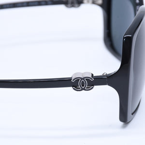 CHANEL シャネル サングラス アイウェア 5216-A c.501/3F サイズ61□16 135 ココマーク ブラック 美品 中古 4a008434
