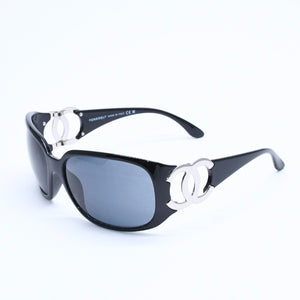 CHANEL シャネル サングラス アイウェア 6014 ｃ.501/87 サイズ64□16 120 ココマーク ブラック 良品 中古 4a008457