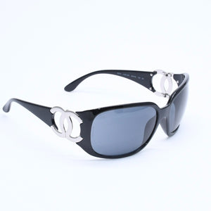 CHANEL シャネル サングラス アイウェア 6014 ｃ.501/87 サイズ64□16 120 ココマーク ブラック 良品 中古 4a008457