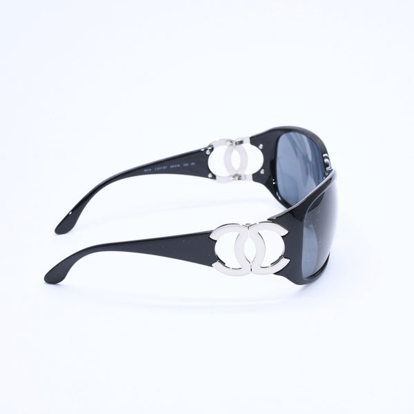 CHANEL シャネル サングラス アイウェア 6014 ｃ.501/87 サイズ64□16 120 ココマーク ブラック 良品 中古 4a008457