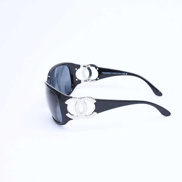 CHANEL シャネル サングラス アイウェア 6014 ｃ.501/87 サイズ64□16 120 ココマーク ブラック 良品 中古 4a008457