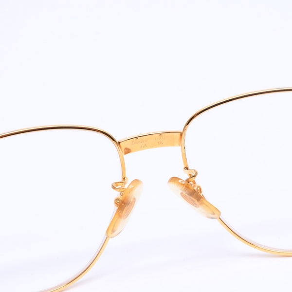 CARTIER カルティエ トリニティ 伊達メガネ アイウェア サイズ54□16 130 GP メタル ゴールド シルバー 美品 中古 4a008480