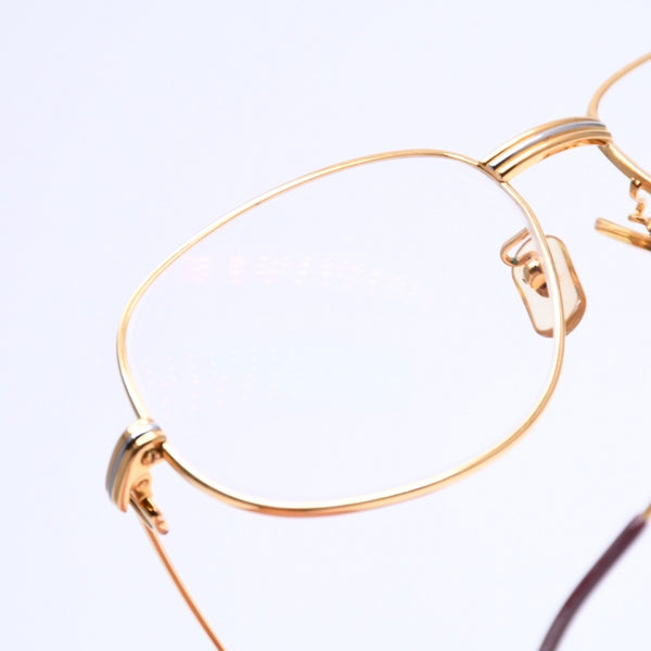 CARTIER カルティエ トリニティ 伊達メガネ アイウェア サイズ54□16 130 GP メタル ゴールド シルバー 美品 中古 4a008480