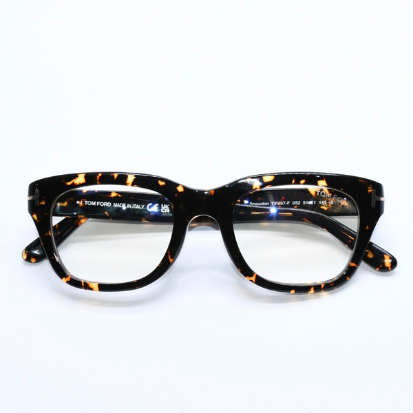 新品同様 TOM FORD トムフォード Snowdon スノードン メガネ 眼鏡 BR TF237-F ブラウン オレンジ サイズ51☐21 中古 4a008491