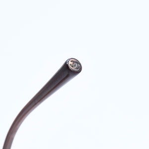 CHANEL シャネル リムレス サングラス アイウェア 4017-D c.124/89 サイズ62□17 120 ココマーク ラインストーン ブラウン 美品 中古 4a008583