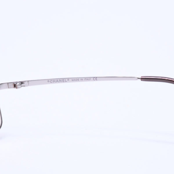 CHANEL シャネル リムレス サングラス アイウェア 4017-D c.124/89 サイズ62□17 120 ココマーク ラインストーン ブラウン 美品 中古 4a008583