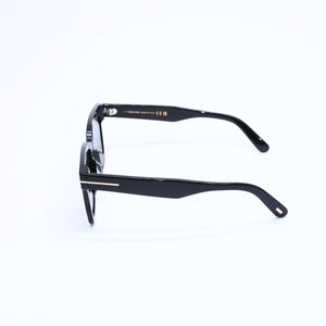 極美品 TOM FORD トムフォード ウェリントン サングラス メガネ TF1161-K アセテート メタル ブラック サイズ54◻︎21 中古 4a008476
