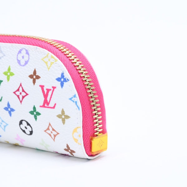 新品同様 LOUIS VUITTON ルイヴィトン LV × TM ペンシルポーチシャーロット GI1303 ホワイト マルチカラー 中古 4a008379