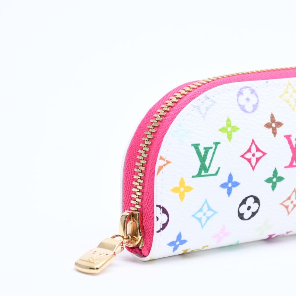 新品同様 LOUIS VUITTON ルイヴィトン LV × TM ペンシルポーチシャーロット GI1303 ホワイト マルチカラー 中古 4a008379